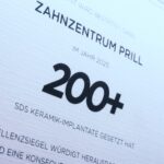 Urkunde 2000+ SDS Keramik-Implantate vom Zahnzentrum Prill – Qualitätssiegel für Zahnarzt Hannover